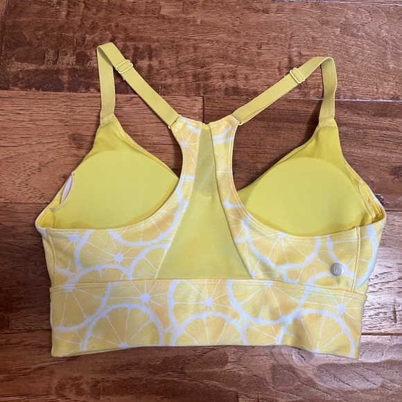 Wildfox Sweat Yellow Lemon Print Sports Bra, Size S - Picture 12 of 16